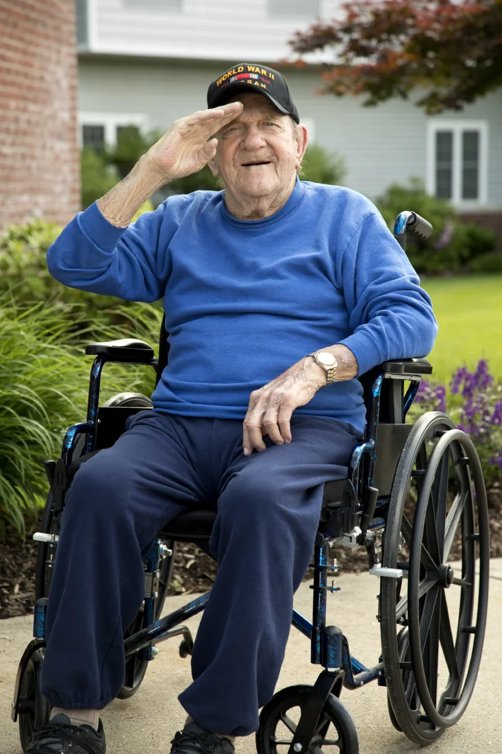 Veteran living in a wonderful Conroe texas memory care home